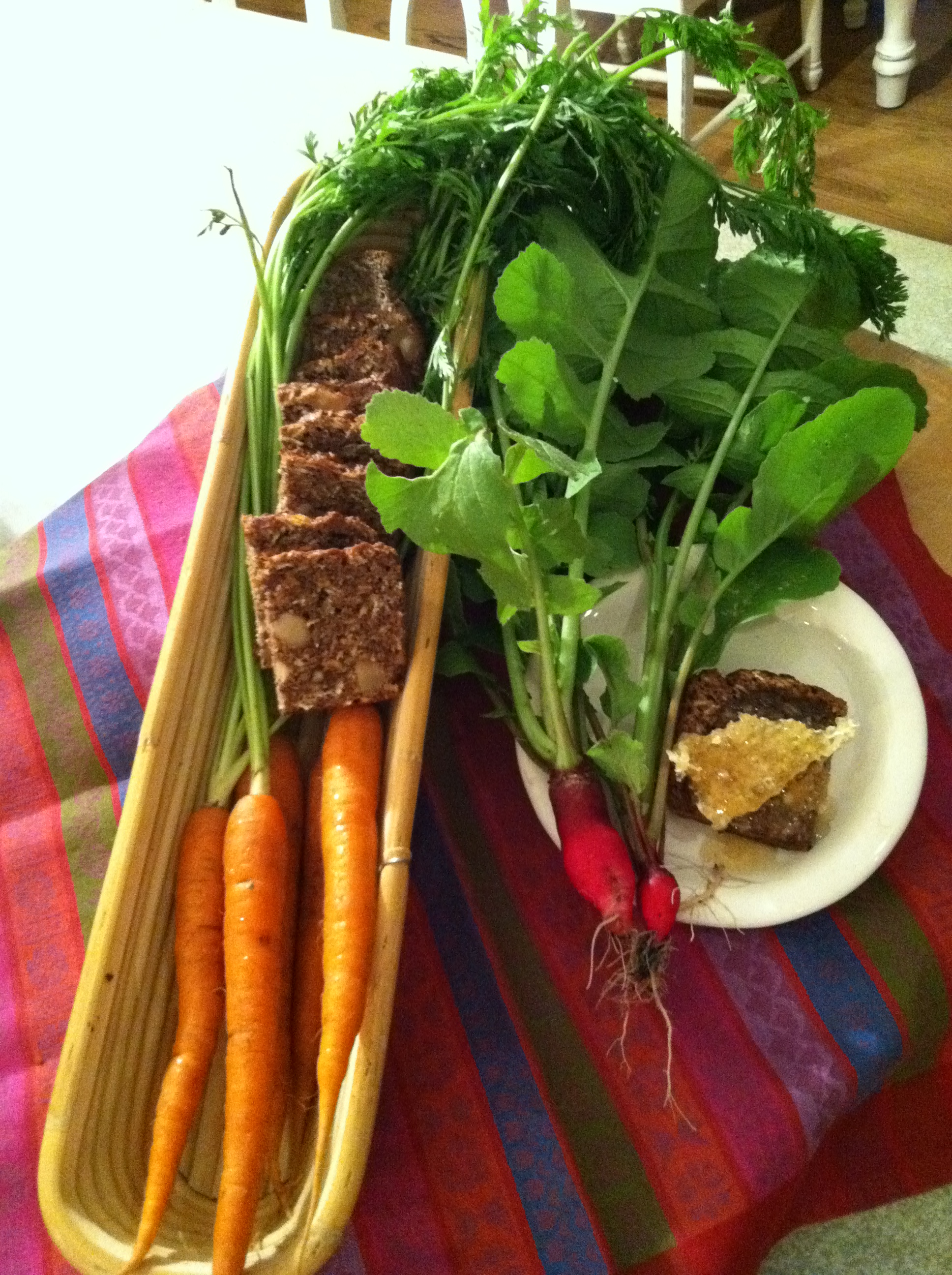 Radish-carrot date nut bread