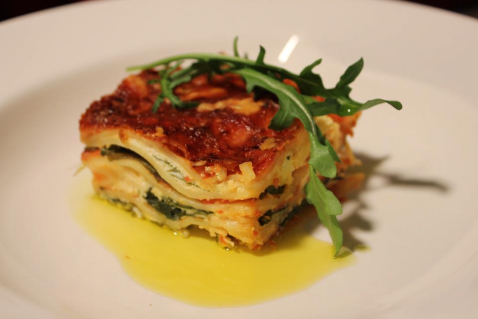Arugula, Fennel and Bacon Lasagne