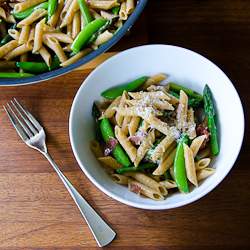 Spring Penne with Sugar Snap Peas & Asparagus