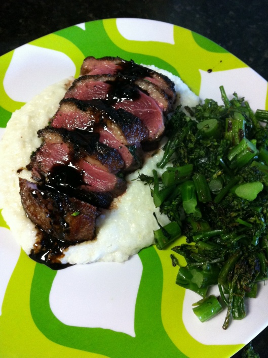 Duck with Broccolini & Tart Dressing