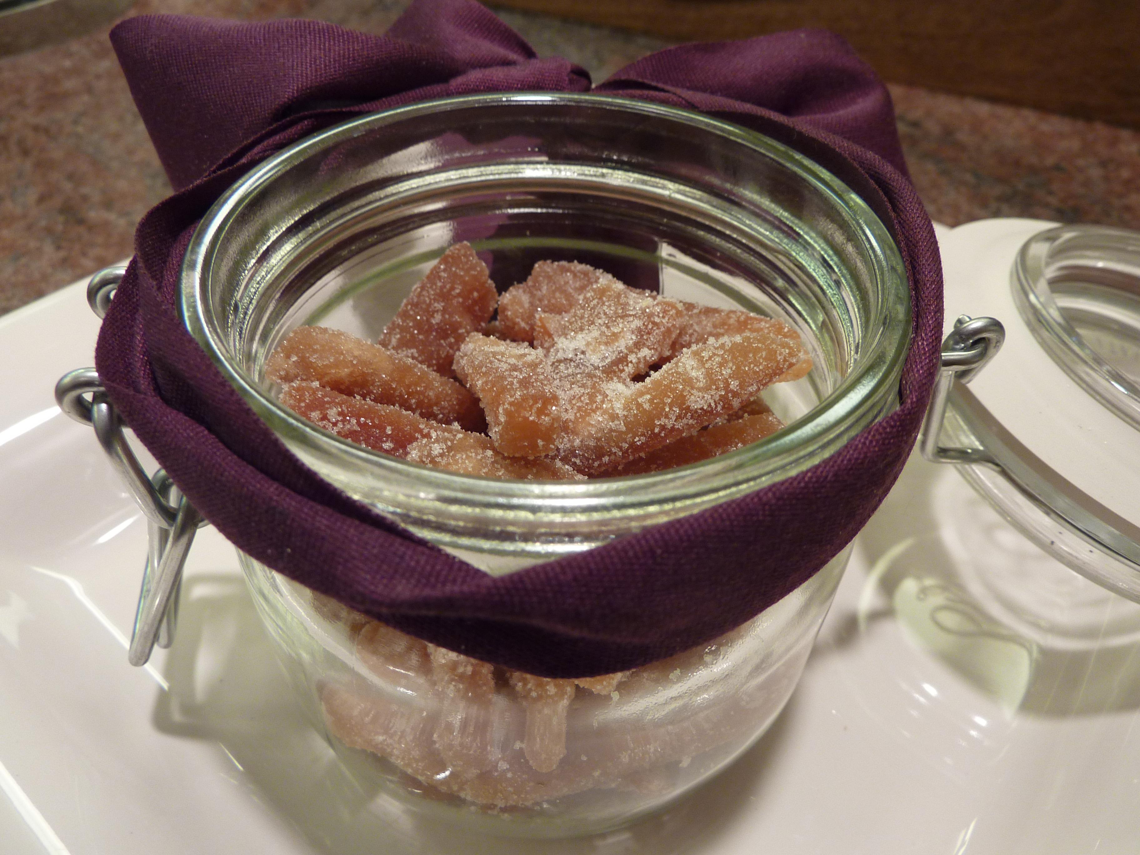 Candied Caramelized Orange Peel with Cinnamon, Cloves and Brandy