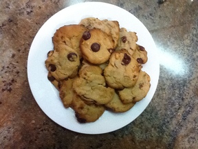 Peanut Butter, Chocolate Chip and Bacon Cookies