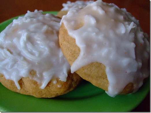Soft & Pillowy Coconut Frosted Cookies