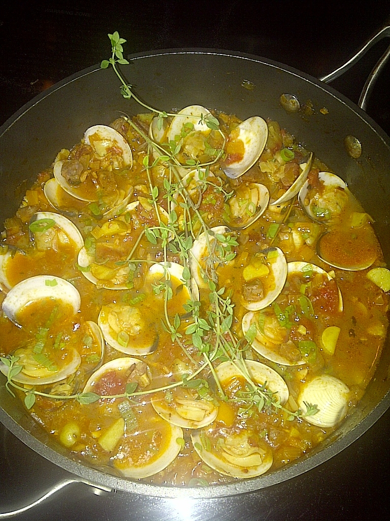 Spanish Clams with Chorizo 