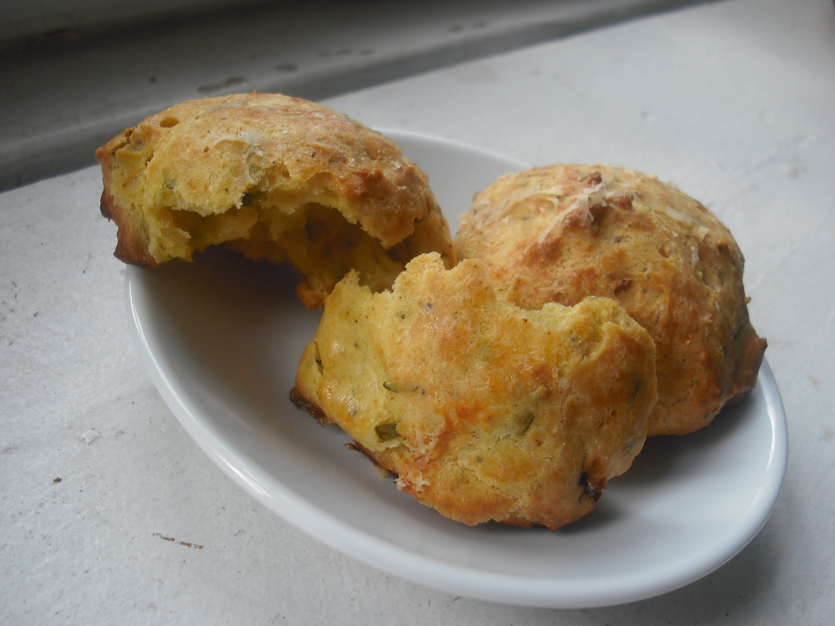 Pub Gougères with Anchovy and Cayenne