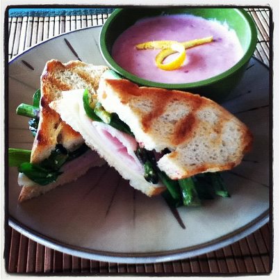 Grilled Asparagus and Prosciutto Panini