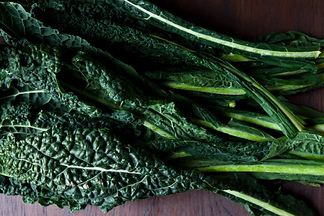 Kale with Avocado and Pickled Red Onions