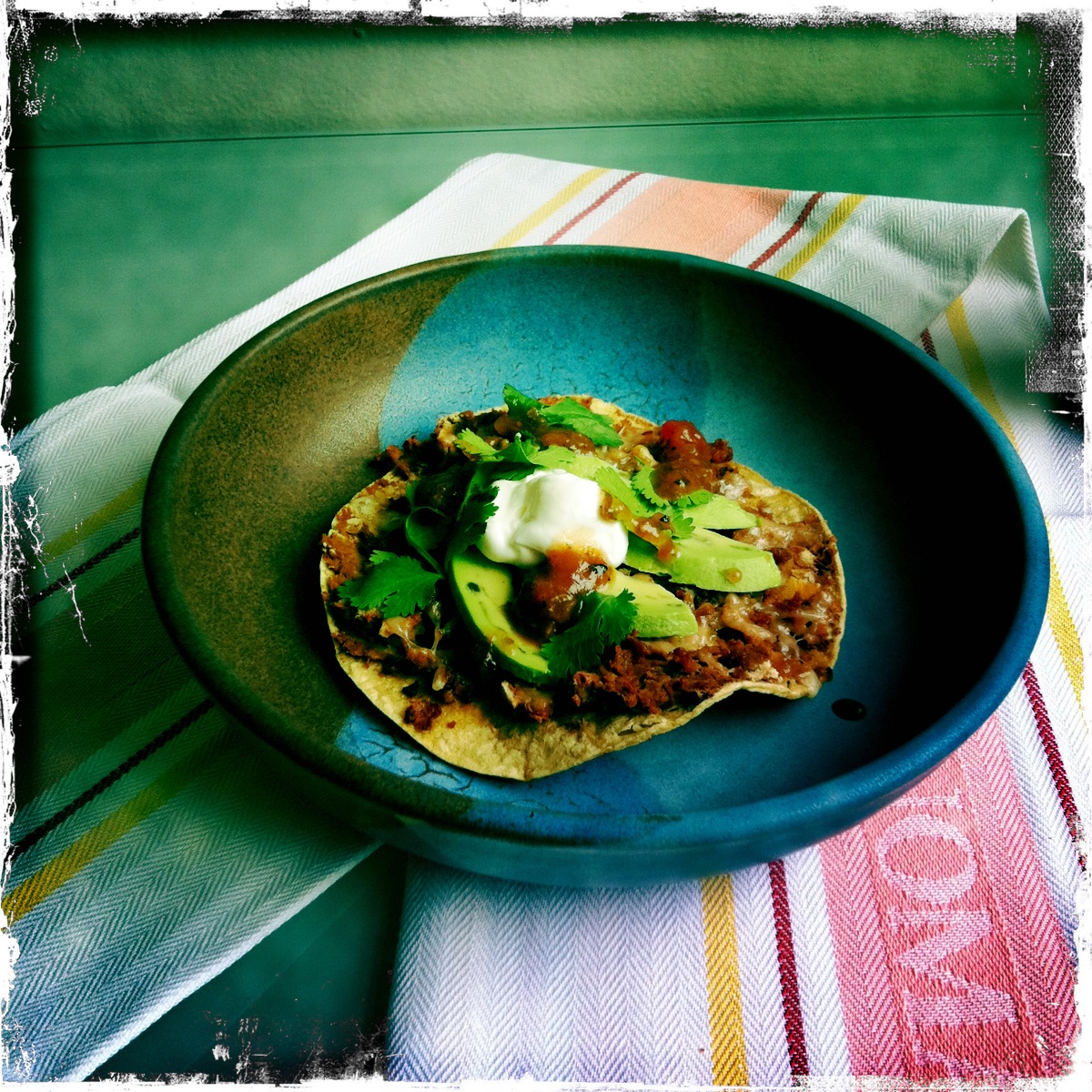Tostadas with Spicy Chorizo