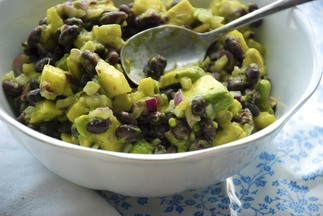 Black Bean, Avocado and Pineapple salsa