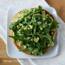 Avocado, pistachio & arugula sandwich