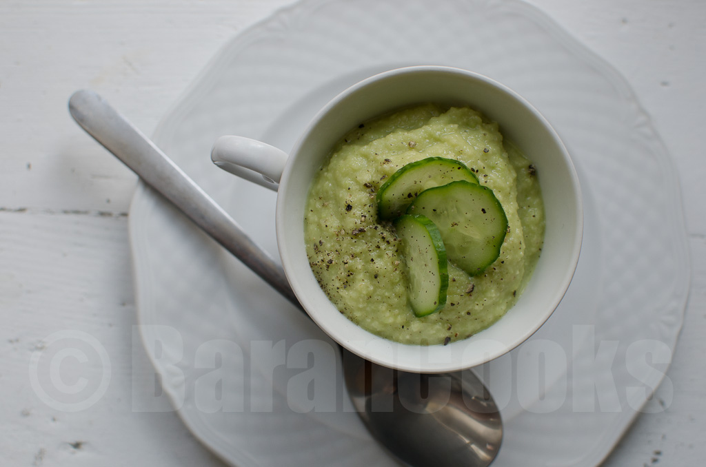 Cucumber avocado gazpacho
