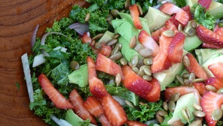 Party in Your Mouth Summer Avocado and Kale Salad 
