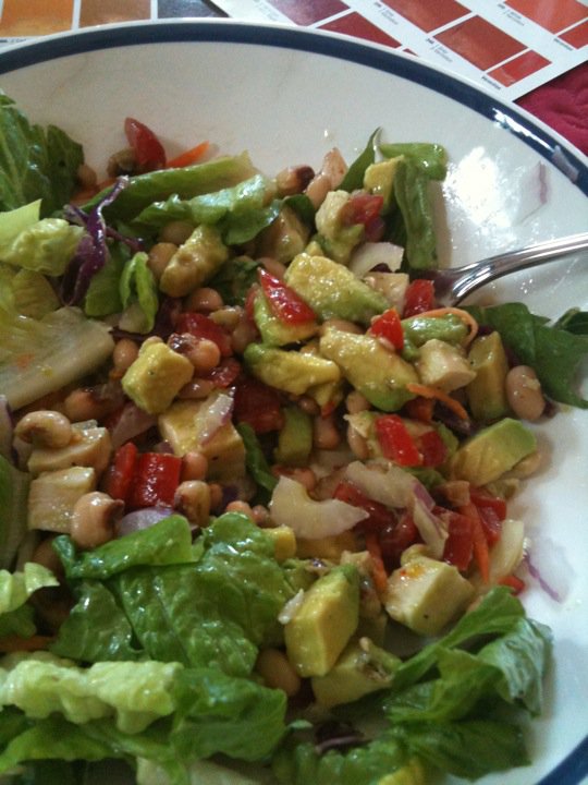 Avocado, Tomato & Black-Eye Pea Salad with Citrus Vinaigrette