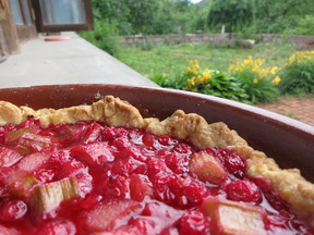 Ruby Red Currant and Rhubarb Tart