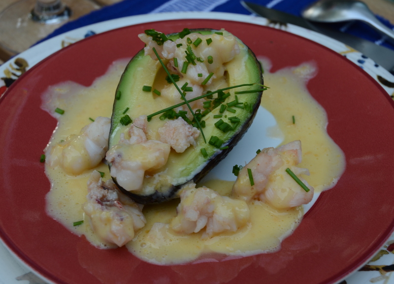 Avocado Cups with Lobster and Grapefruit Sabayon Cream