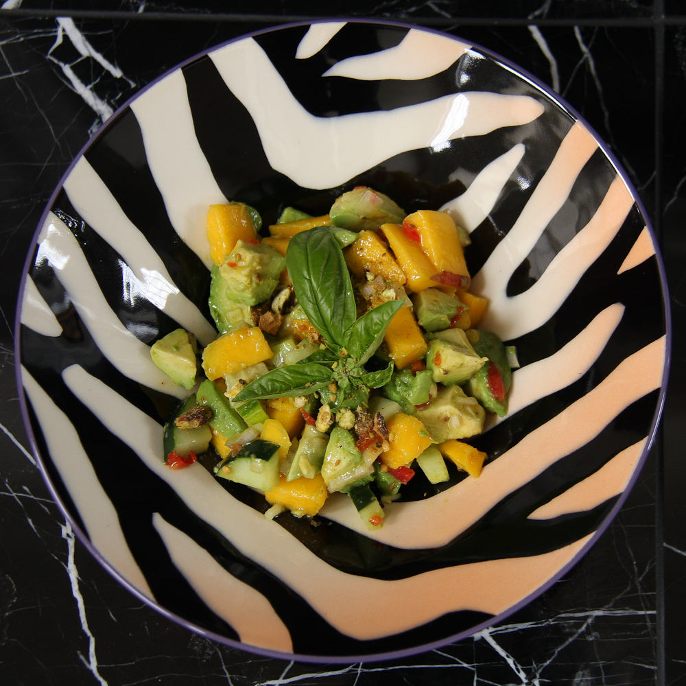 Avocado and Mango Salad with Pistachio and Curry