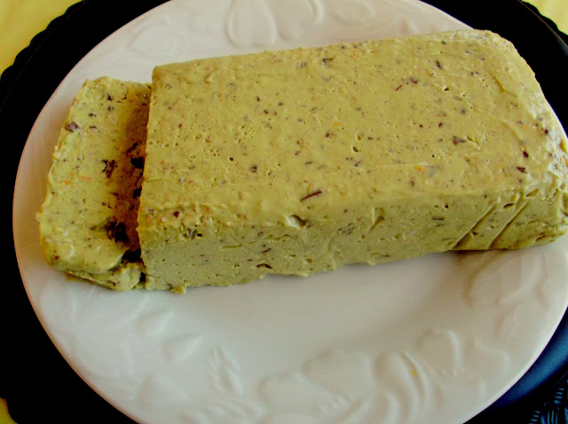 Mascarpone-Avocado Semifreddo with Chocolate and Hazelnuts
