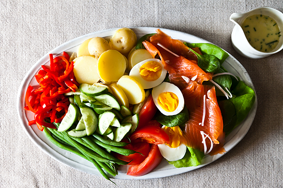 Not-Quite Nicoise with Lime-Chive Cream