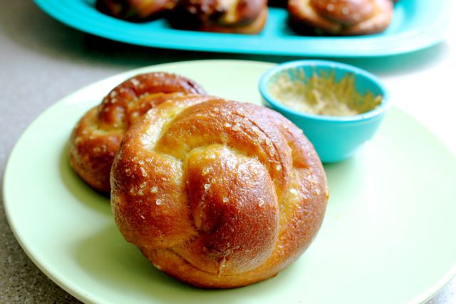 Pretzel Challah Rolls