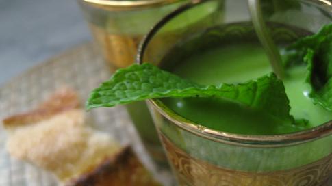Indian Spiced Chilled Minted Pea Soup