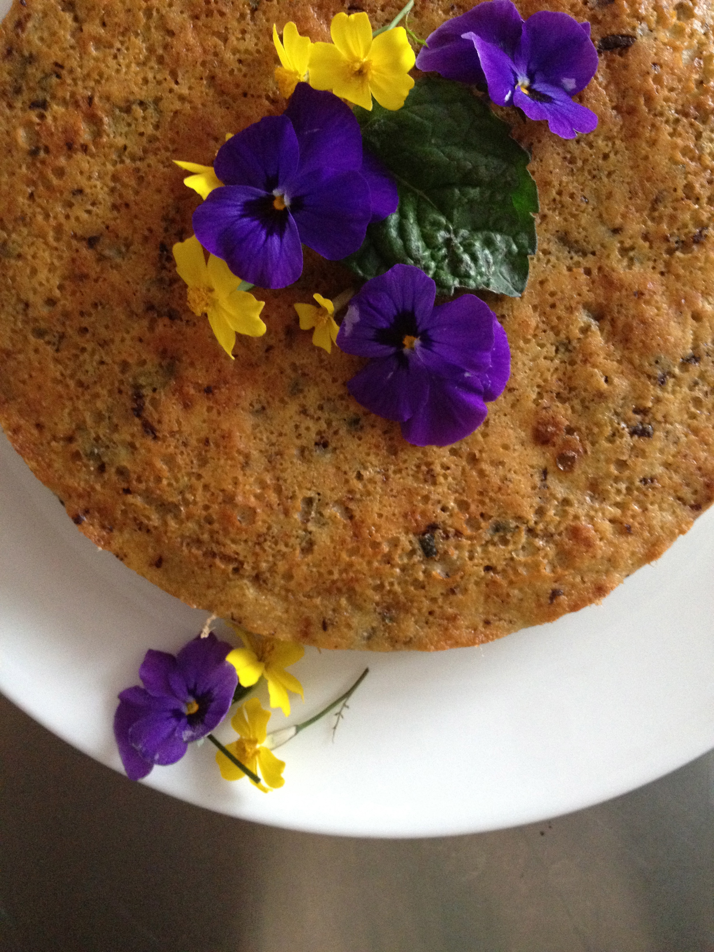 Fresh Mint and Chocolate Chunk Cake
