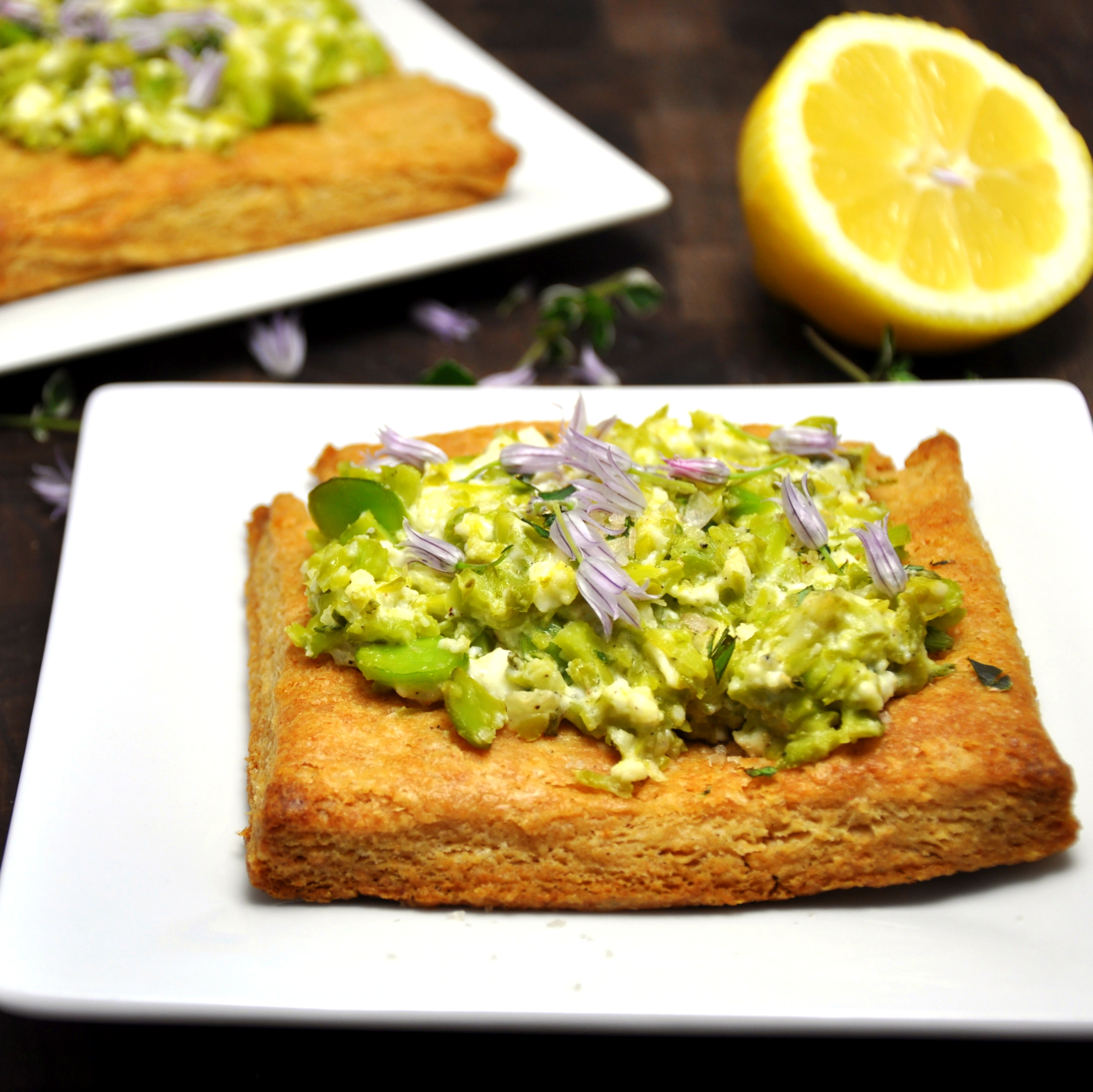 Fava, Feta, and Mint Tart with Lemon