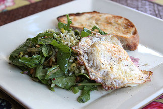 Herbed Couscous with Fried Eggs
