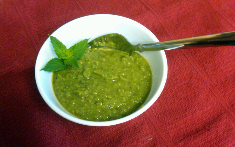 Garden Fresh Savory Herb Pea Soup