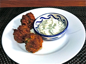 Merguez Meatballs with Minted Yogurt Dipping Sauce