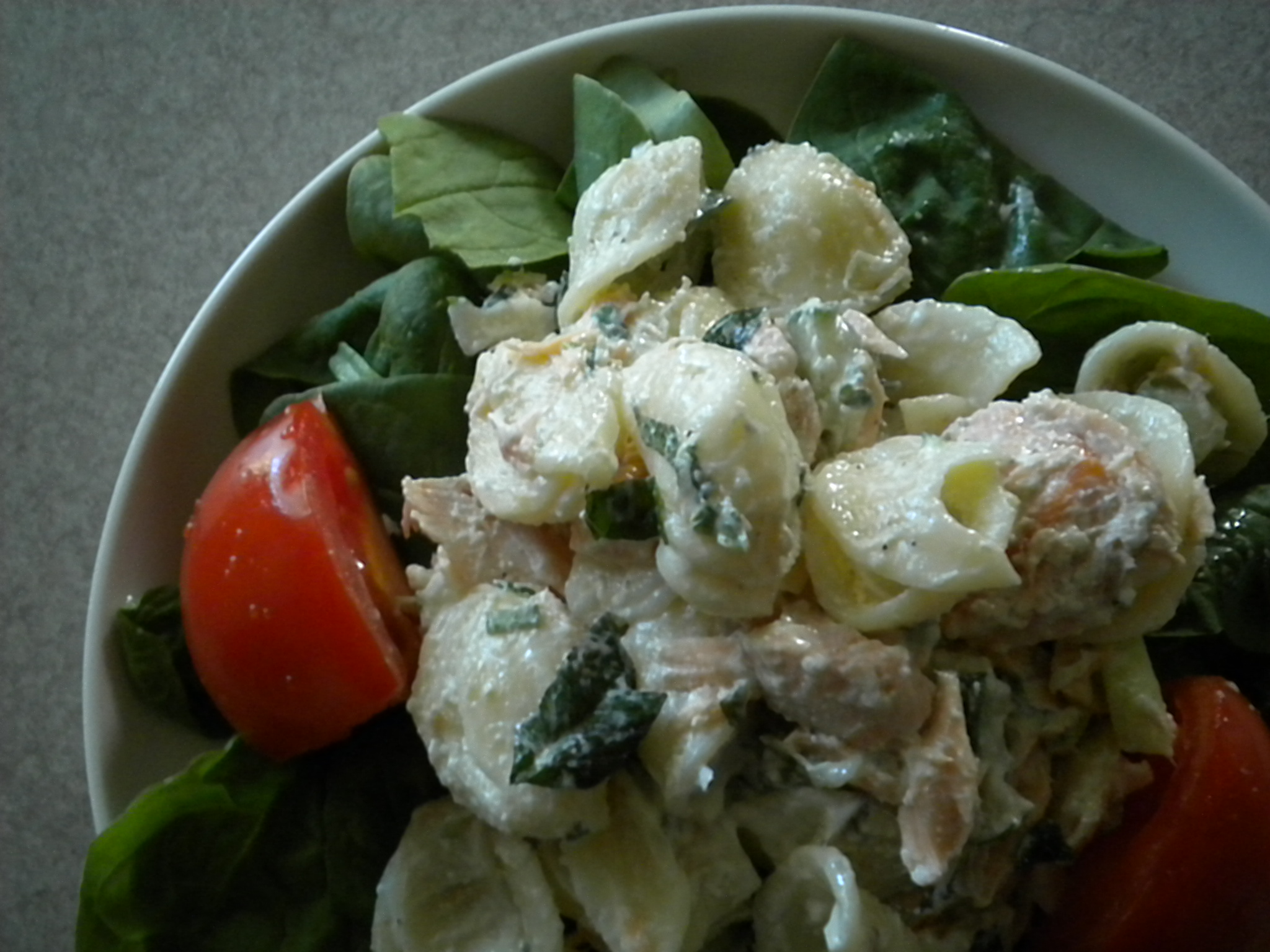 Creamy Minted Salmon Pasta Salad