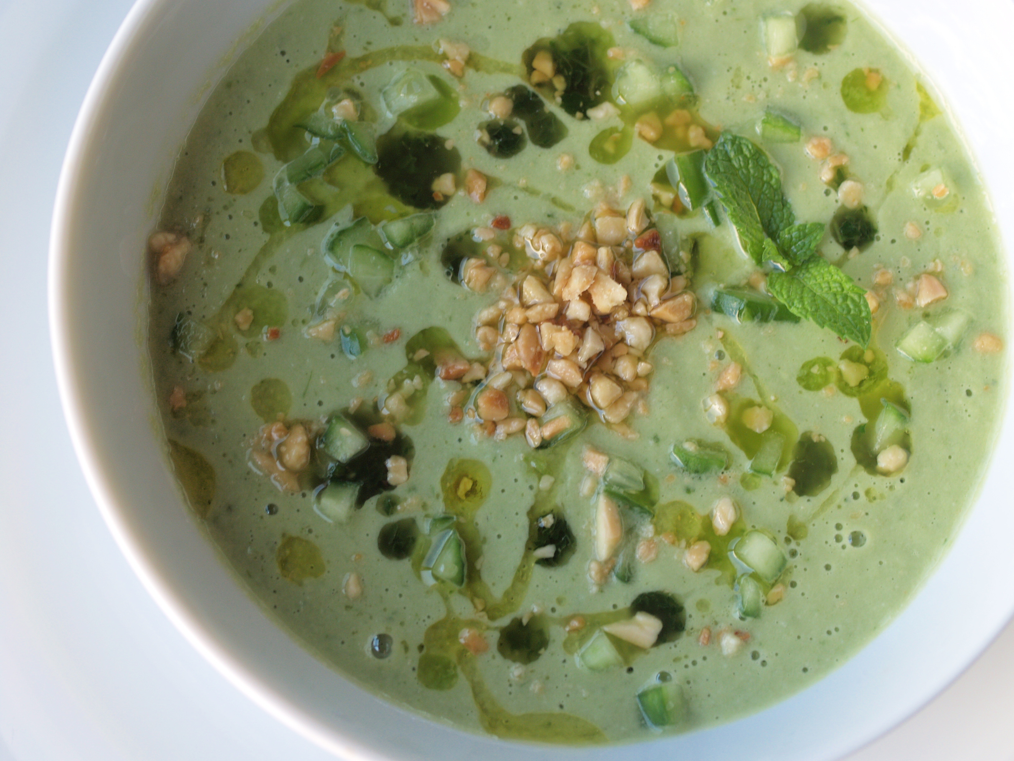 Cucumber mint gazpacho