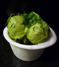 Fresh Mint and Spring Peas Ice Cream 