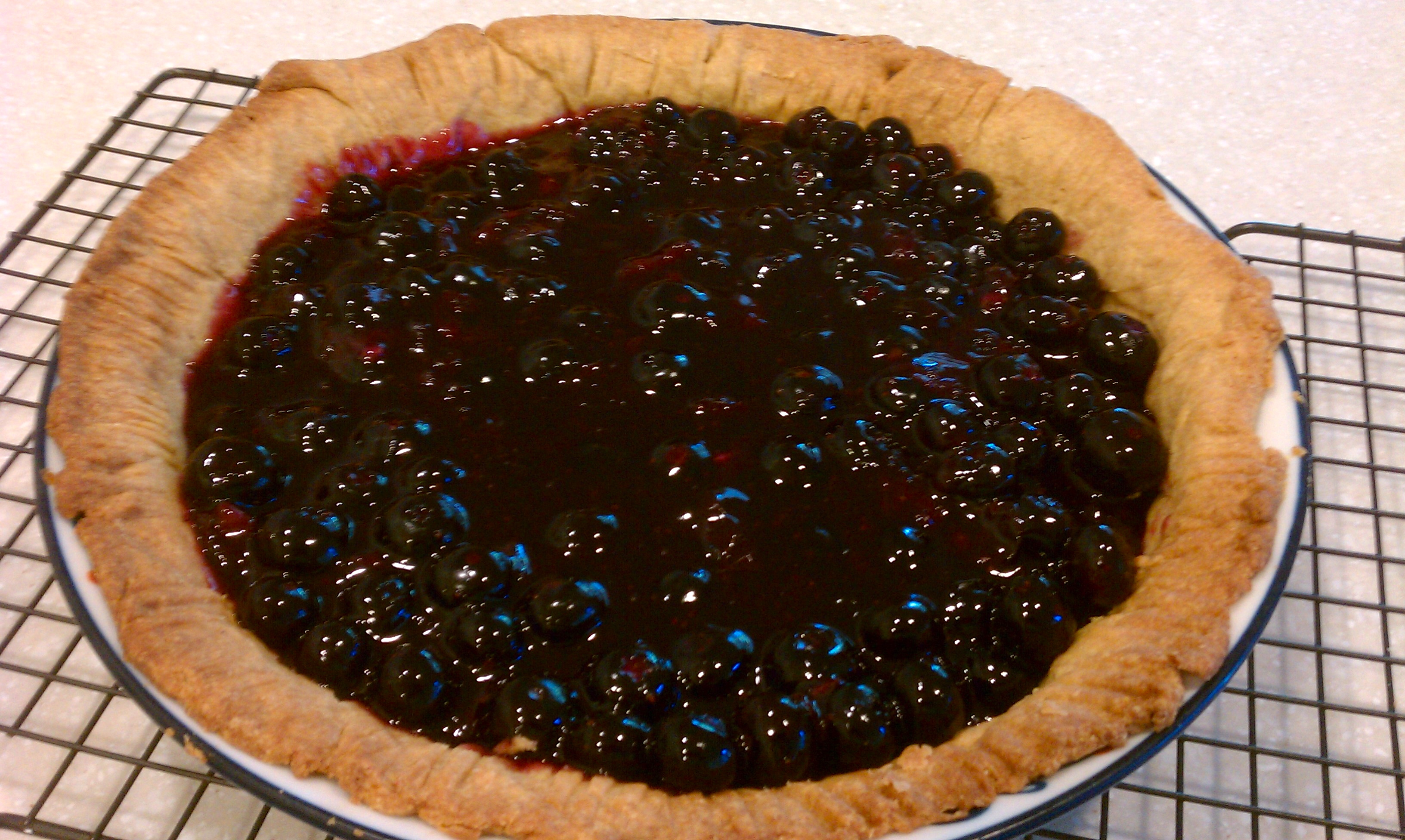 Minty Blueberry Pie