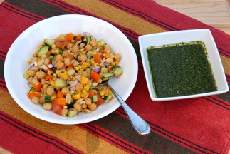 Chaat_with_mint_chutney