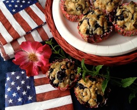 Healthy MINT Blueberry Oatmeal Muffins
