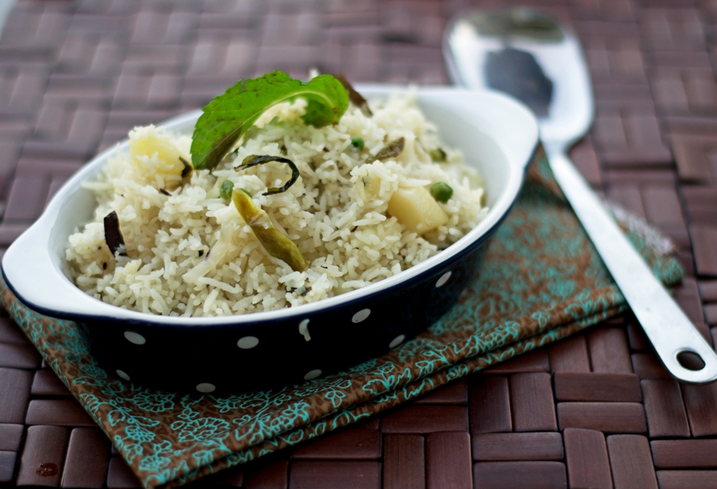 Mint and Potato Pulao