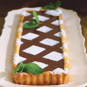 Française à la Truffe Fraîche à la Menthe Tarte au Chocolat