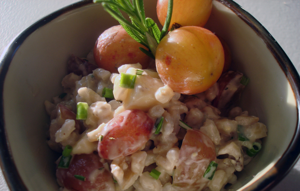 Grape and Brie Barley Salad