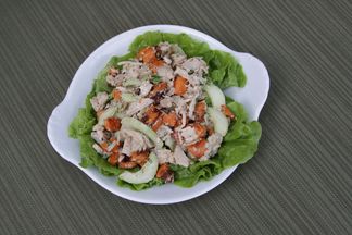 Chicken and Sweet Potatoes with Shiitake Mayo
