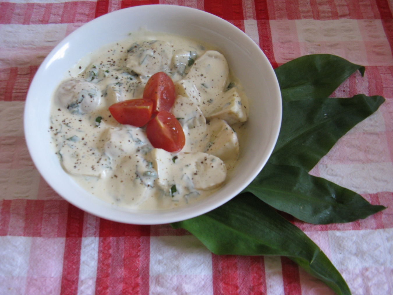 Wild Garlic New Potato Salad