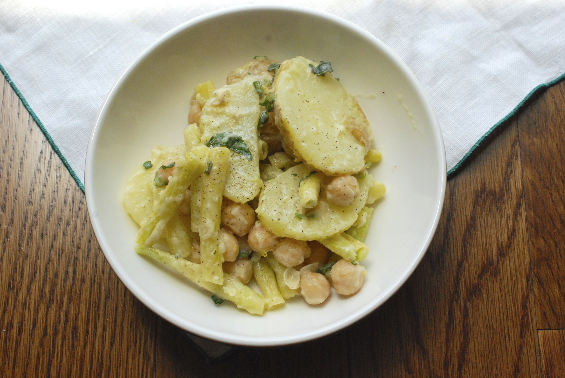 Minty Potato, Bean, and Chickpea Salad