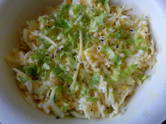 Egg and Cheese Salad with Spicy Cilantro-Pepitas Aioli