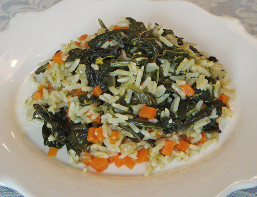 Turnip Sprouts and Carrot Rice – Arroz de Nabiças e Cenoura (Portugal)