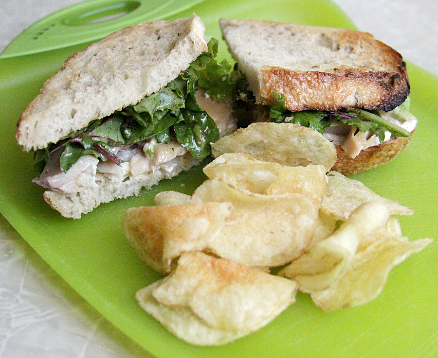 Smoked Trout Sandwich with Figgy Salad