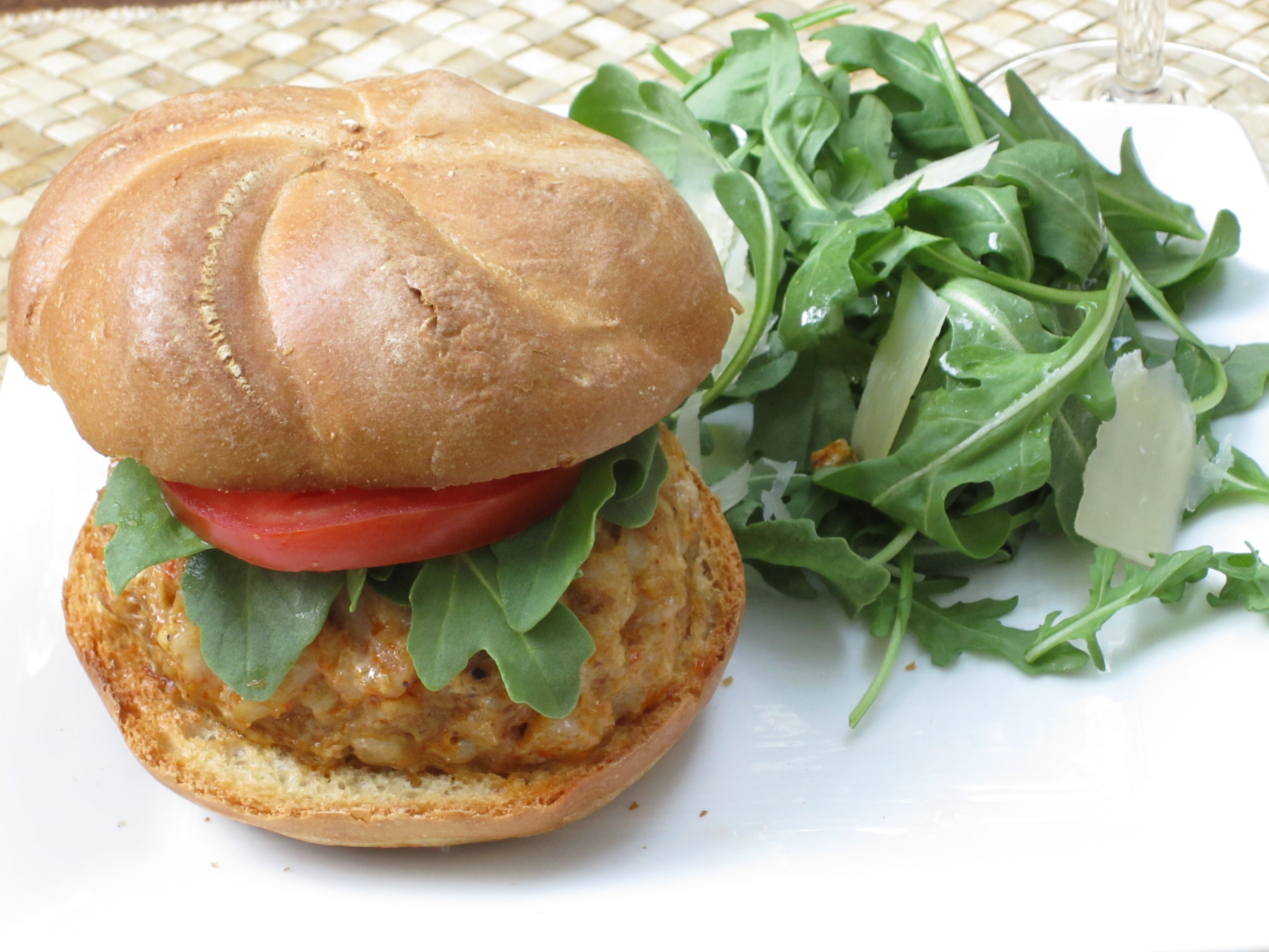 Spicy Shrimp Chorizo Burgers