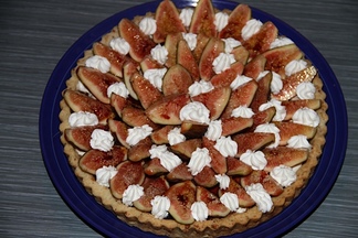Fig Tart with Mascarpone and Creme Fraiche