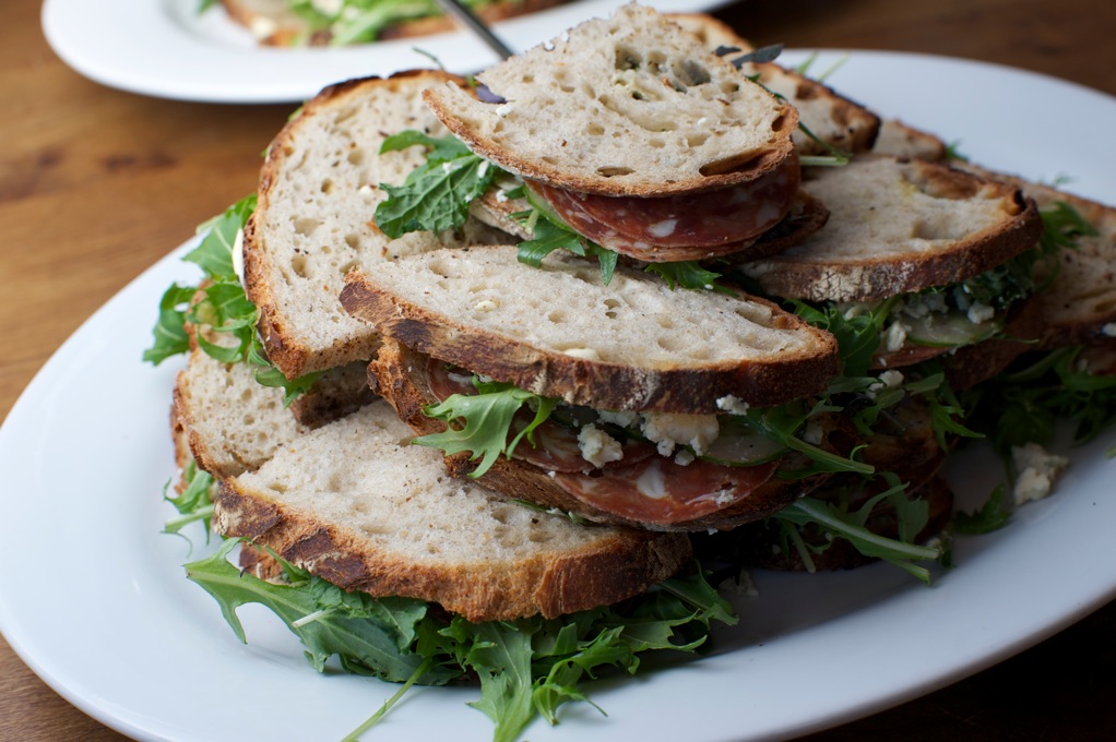 Salami and Blue Cheese Sandwich