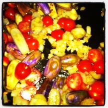 Fairy Tale Eggplant Saute with Polenta