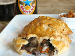 Cornish pasty with balsamic and red wine beef.