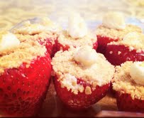 "Cheesecake Stuffed Strawberries"